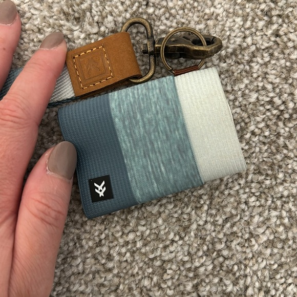 Thread Wallets Ultra Slim Card Holder Wallet + Wrist Lanyard Strap (Swell) - Picture 5 of 5